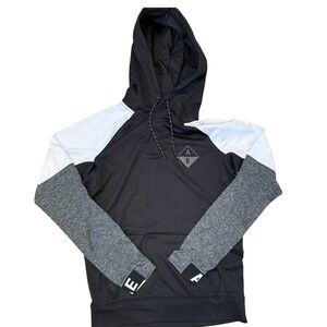 American‎ Eagle Outfitters AE Mens Hoodie Black White Gray Colorblock Size XS